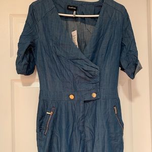 Bébé really cute denim pants romper!